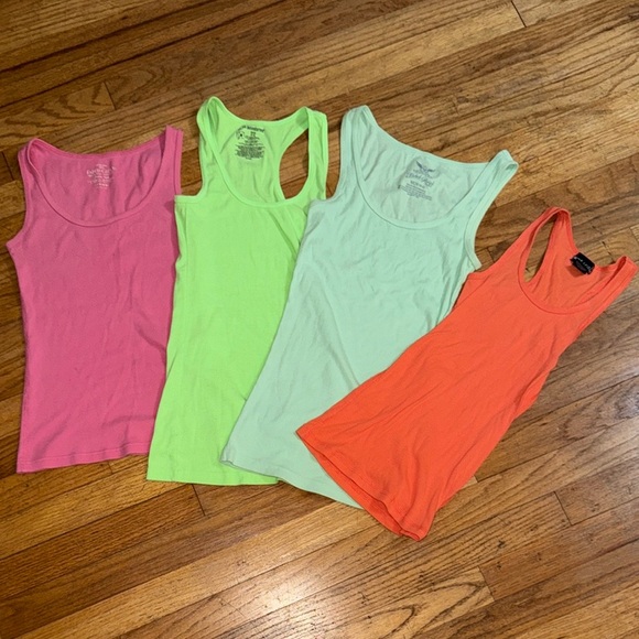 •NO BOUNDARIES & FADRD GLORY•BUNDLE OF 4-VIBRANT COLORFUL TANK TOPS SIZE SMALL - Picture 1 of 12